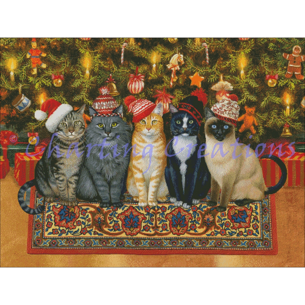 Cats In Christmas Hats